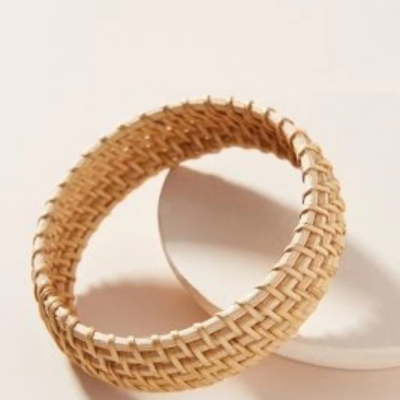 Anthropologie Wicker Bangle Bracelet - Picture 1 of 3